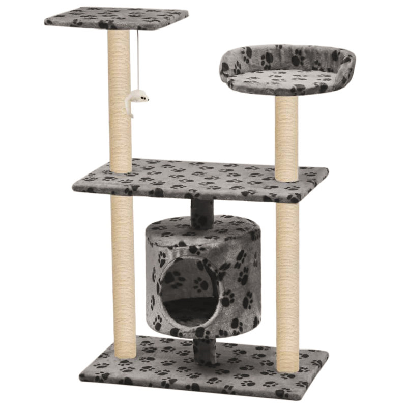 Dobson 94.8cm H Cat Tree, Gray/Beige