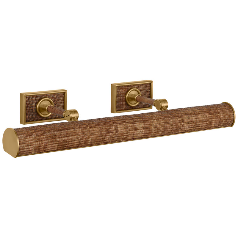 Halwell Dimmable Wall Mounted Picture Light, Antique-Burnished Brass, 4.5" H x 24" W x 6.25" D