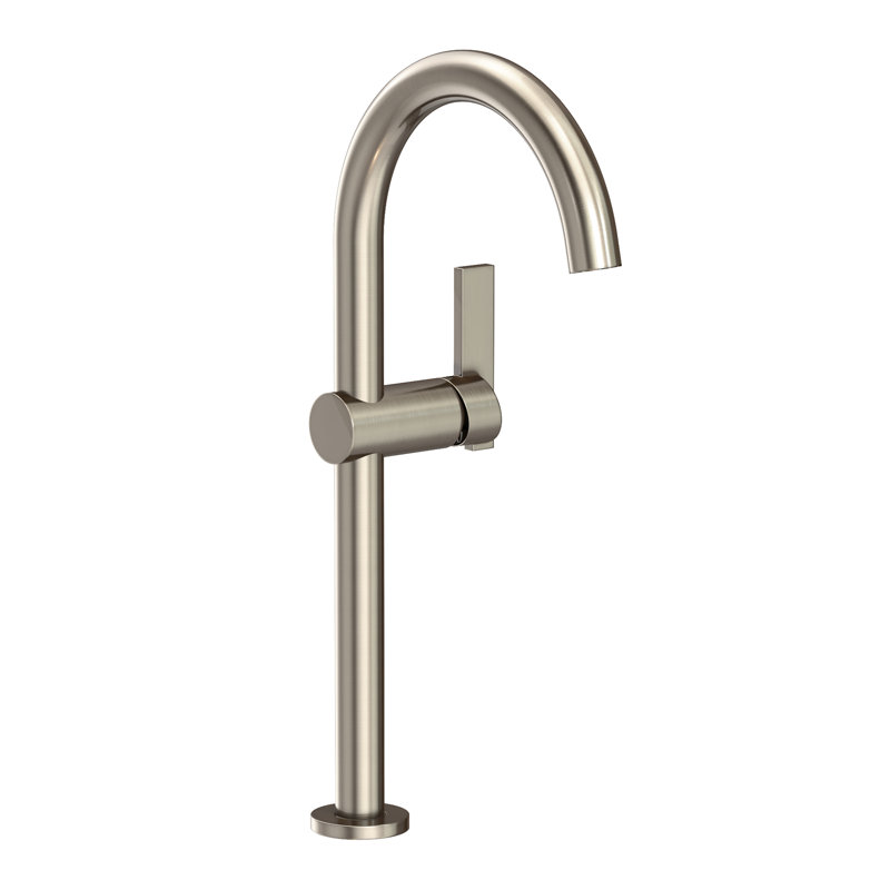 Priya Single Hole Vessel Faucet, Antique Nickel