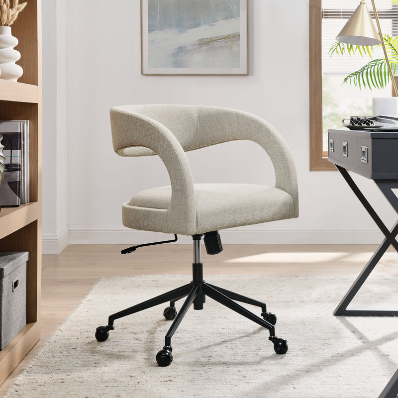 Chaise de bureau rembourrée Pinnacle, Lin lin