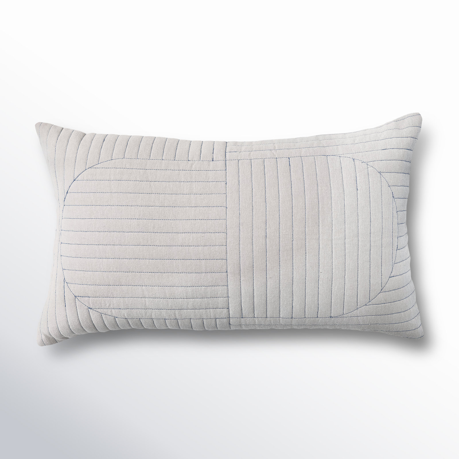 Cristina Striped Cotton Lumbar Pillow Cover