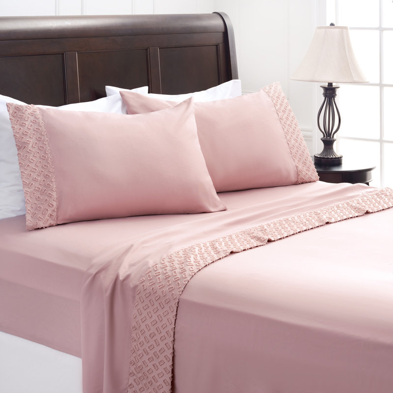 Percale Sheet Set, Mauve, Twin Sheet Set + Fitted Sheet + 1 Pillowcase