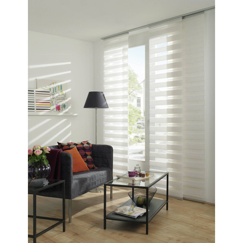 Arwood Track Insert Semi Sheer Sliding Panel, Off-white mix