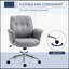 Chaise de bureau à domicile en microfibre de haute qualité avec hauteur réglable, conception capitonnée, roues pivotantes, fonction d'inclinaison et accoudoirs rembourrés pour un espace de travail confortable