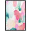 Peinture abstraite rose pastel, vert et jaune-94585577-94585578