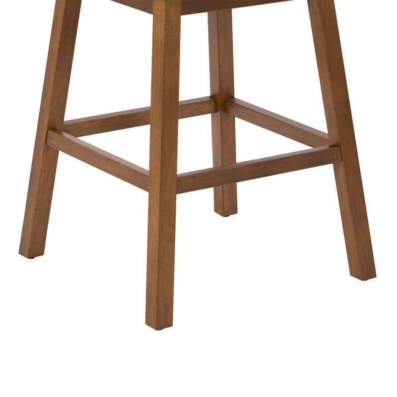 Aodhi Upholstered Counter Stool with Solid Wood Frame, Beige