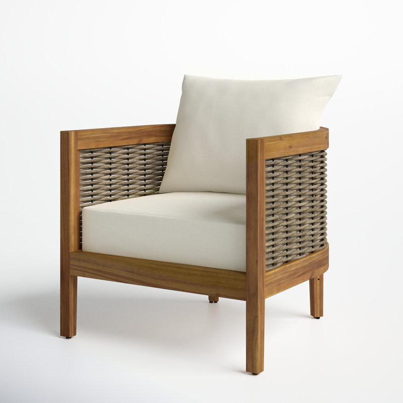 Chaise de patio avec coussins Treadway, Beige, Brun