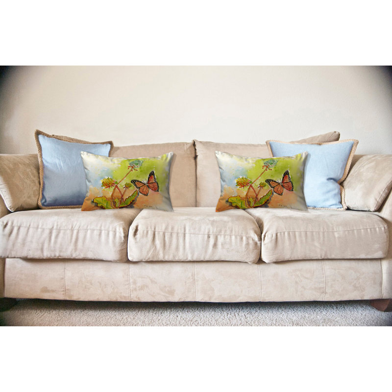Butterfly Outdoor Reversible Throw Pillow