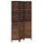 Room Divider 3 Panels Dark Brown Solid Wood Paulownia-2110194441-2110194442