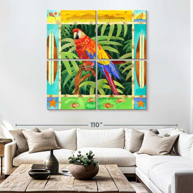 Brampt Surf Parrot, 74" H x 74" W