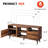 Lorccan TV Stand for TVs up to 65", Entertainment Center with Adjustable Shelf and Storage Cabinets, Wooden TV Console for Living Room and Bedroom-1460556130