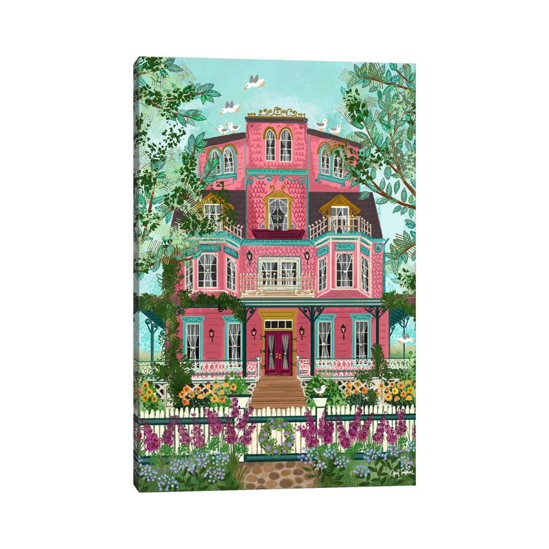 «The Beach House», reproduction d'art sur toile tendue, H 18 po x l 12 po