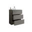 Meuble-lavabo avec lavabo et 3 trous pour robinet TIA-358934414-358934410