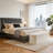 Oval Storage Ottoman with Teddy Velvet Upholstery, Foldable Storage Bench for Bedroom and Entryway,43"-1292763185-1300366618
