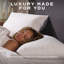 Goose Feather Down Pillow Set 2 Pack Medium Support Back Sleeper 230 TC Cotton Cover Luxurious Hotel Snuggledown