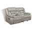 Causeuse-fauteuil rembourrée taupe Brazelton