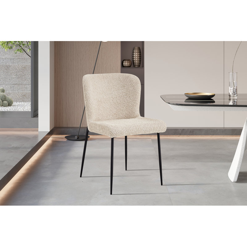Skudeneshavn Tufted Polyester Side Chair, Beige