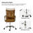 Lundgren Modern Faux Leather Swivel Task Office Chair with Tufted Back-471402550