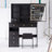 37" Left Drawer Desktop Vanity Table + Cushioned Stool-976713149