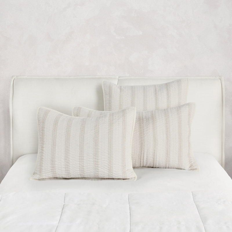 Abraham Striped Cotton Pillow Sham, Queen