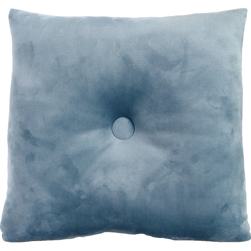 16" x 16" Tufted Indoor Throw Pillow with Button, Light Teal, 16H x 16"W