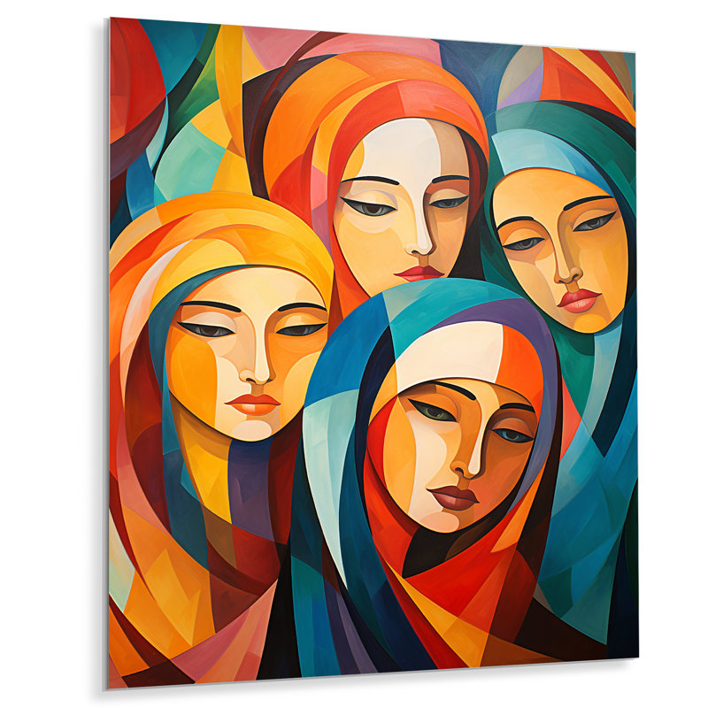 Jaune et orange, prière de l'islam, culture 6 - Art mural en métal, H 40 po x l 30 po x P 1,5 po