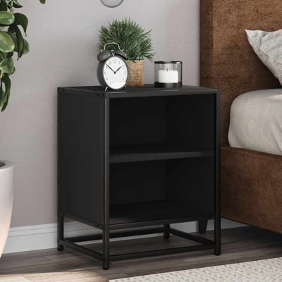 40cm W Metal Bedside Table