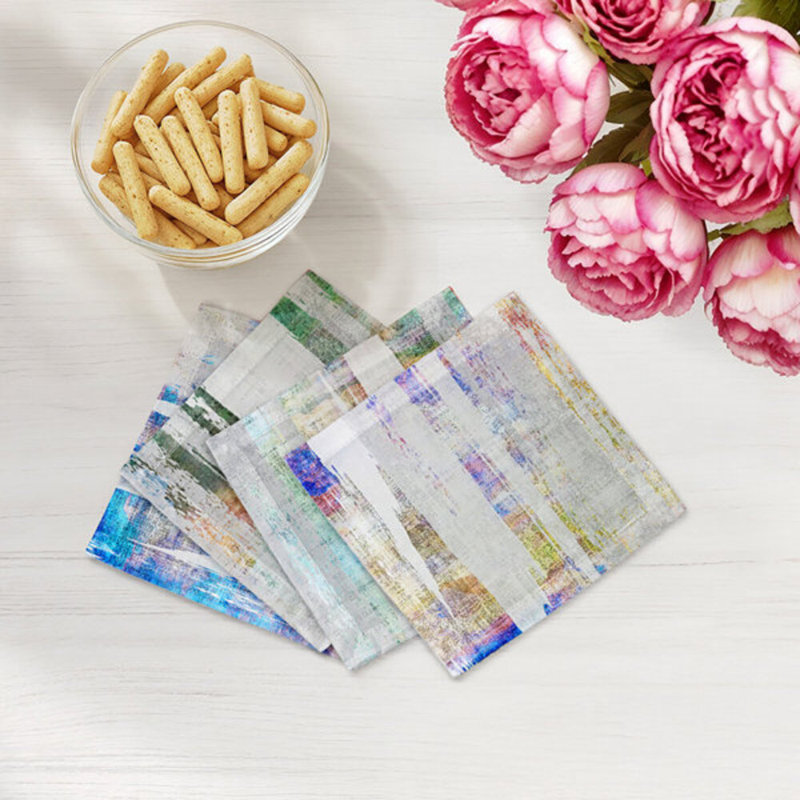 Cotton Blend Square Napkins, Coast