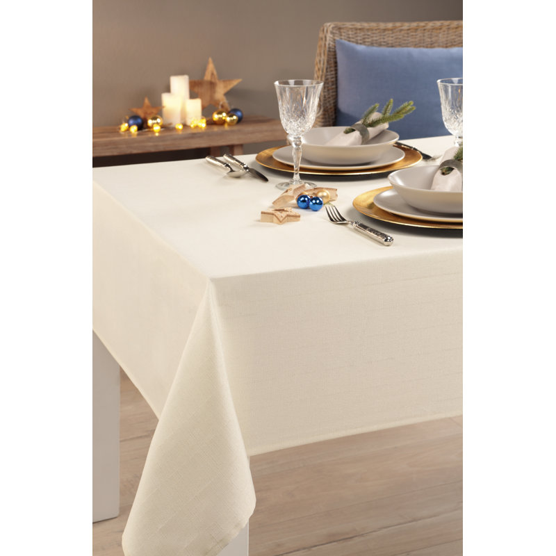 Christmas plain 140/220cm silver-silver, 160cm D x 130cm L, Beige