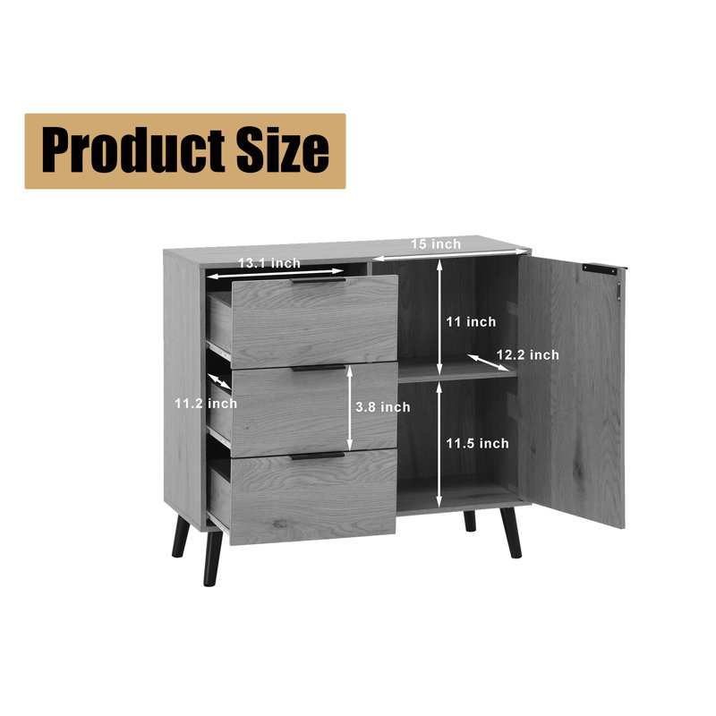 Armoire d'appoint Breidy, Naturel