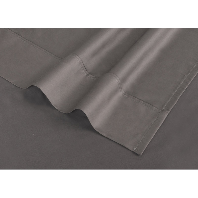Ensemble de draps en coton Bedgear, Simple, Gris
