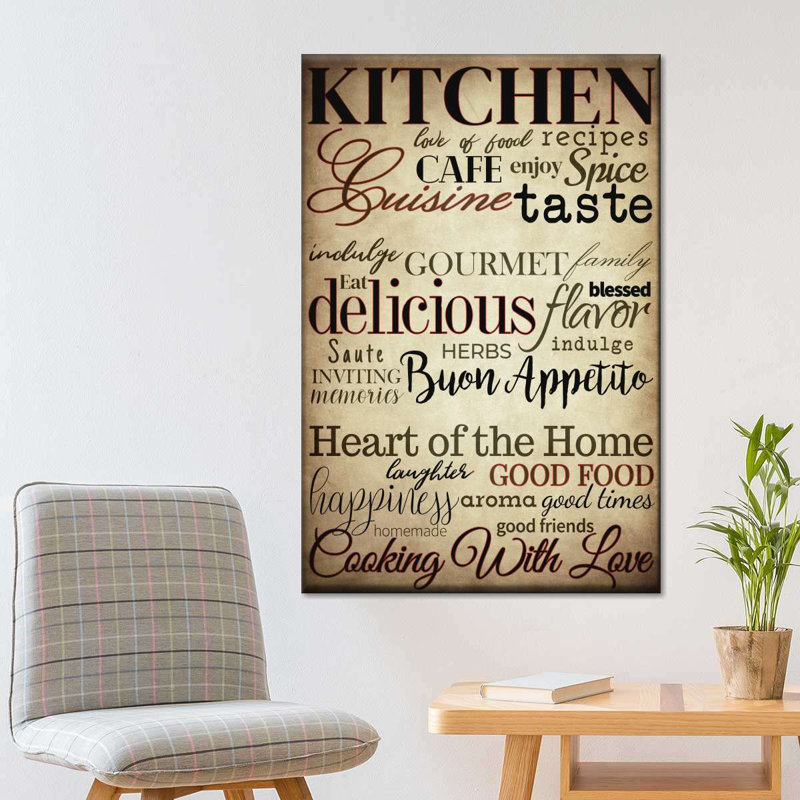 «Kitchen Inspiration» - Impression sur toile tendue, H 24 po x l 36 po x P 1,25 po
