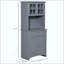 Armoire de rangement à plusieurs niveaux avec tablettes réglables et tiroir central pour une organisation efficace-963505374