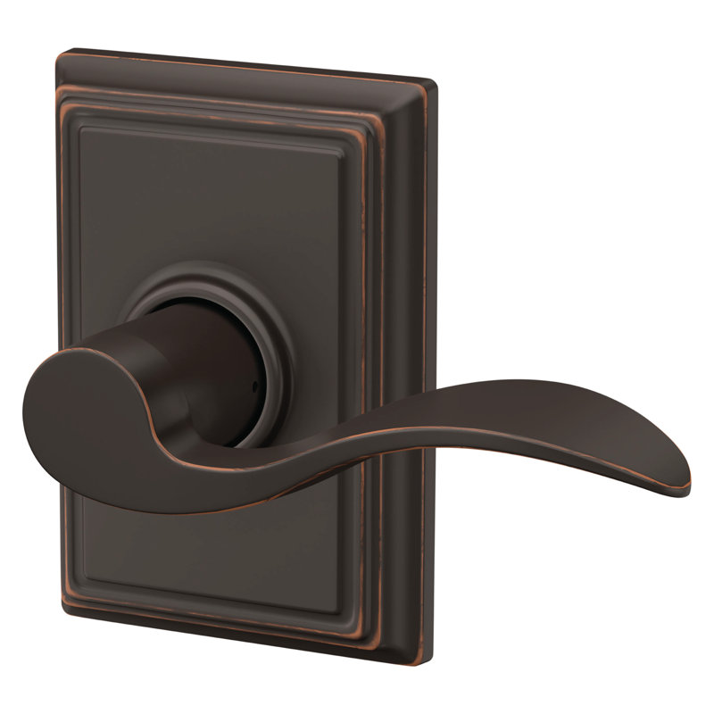 Accent Passage Door Lever with Addison Rosette, Aged Bronze
