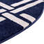 Tapis bleu marine à motif géométrique Cand-715818533