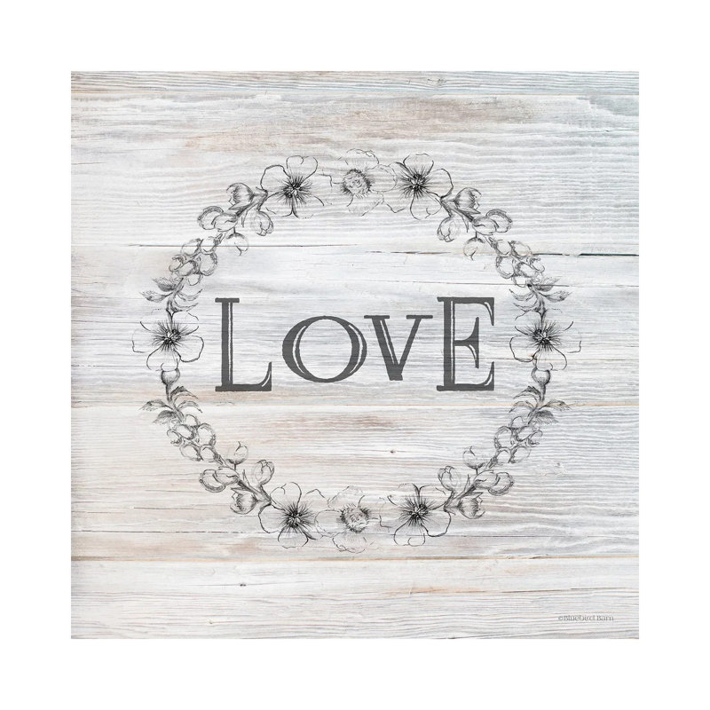 Love by Bluebird Barn - Wrapped Canvas Print, 30.48 cm H x 30.48 cm W