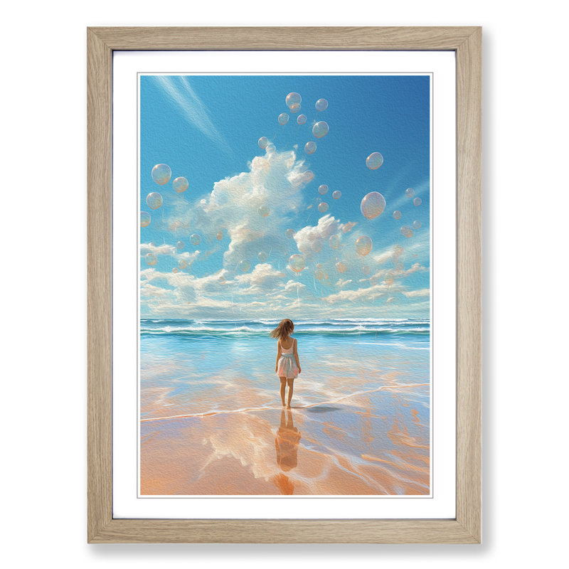Single Picture Frame Print on Wood, Oak Framed, 64cm H x 46cm W