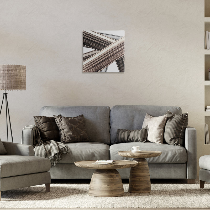 "Woven Lines Composition", art mural par PI Studio, H 17 po x l 17 po