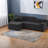 Spacious L-shaped Corduroy Sofas, Foam + Spring, Modern Living