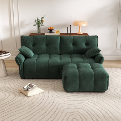 78.9”Loveseats Sofa With Ottoman