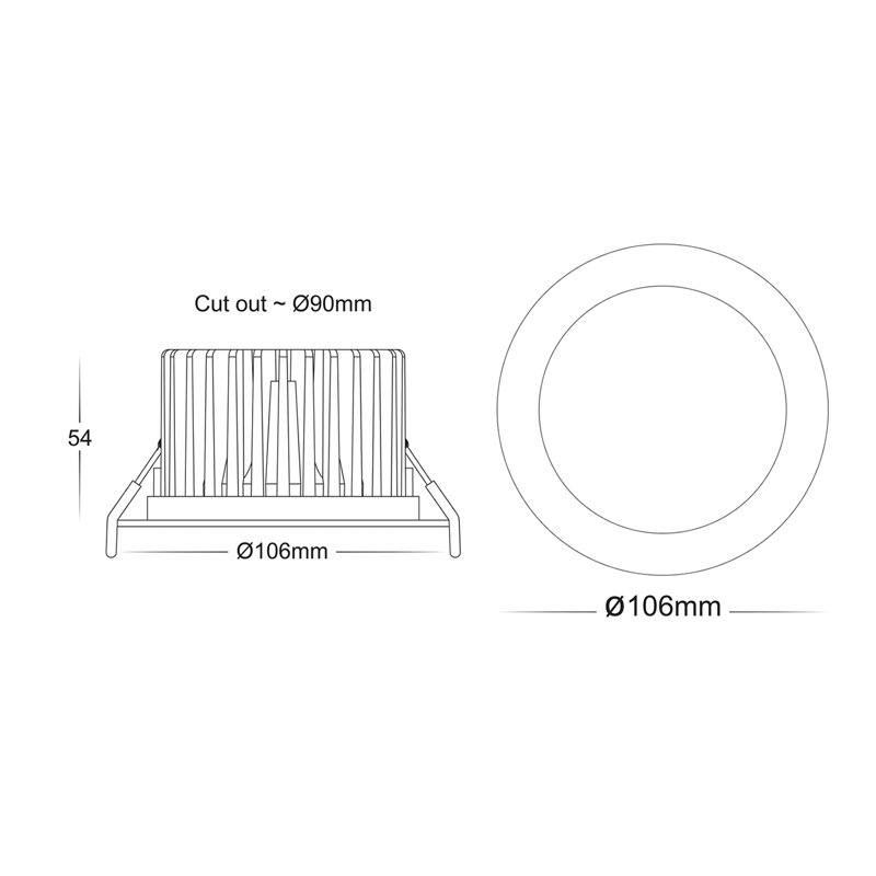 Gatsby 10.6cm Recessed Lighting Kit, White