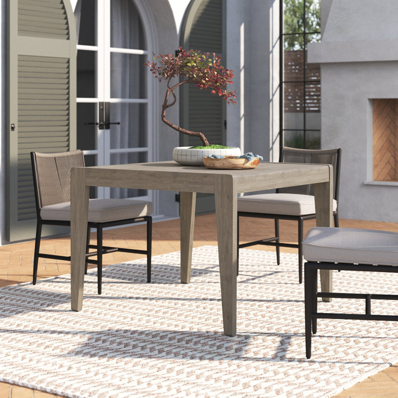 Ojai Outdoor Dining Table, 30" H x 40" L x 40" D