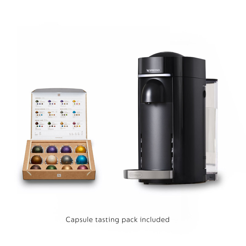 Nespresso VertuoPlus Deluxe Coffee and Espresso Maker by De'Longhi, Black