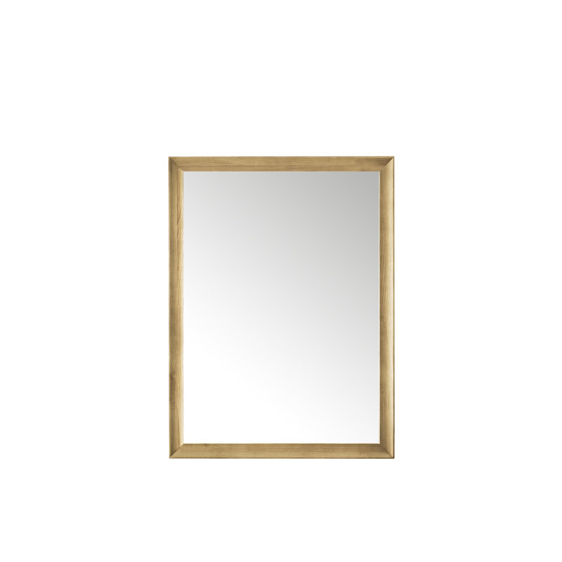 Glenbrooke Solid Wood Wall Mirror, Light Natural Oak, 40" x 30"