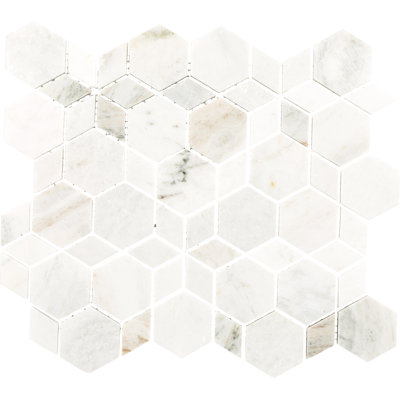 Raine 11" x 13" Natural Stone Honeycomb Mosaic Wall Tile