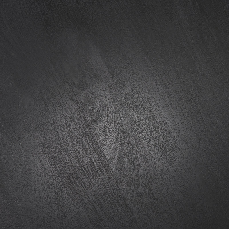 Soma Textured Black Acacia Wood Round Dining Table