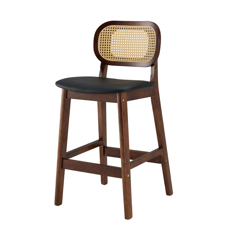 Tabouret de bar 25 po, Noir, Brun, 1