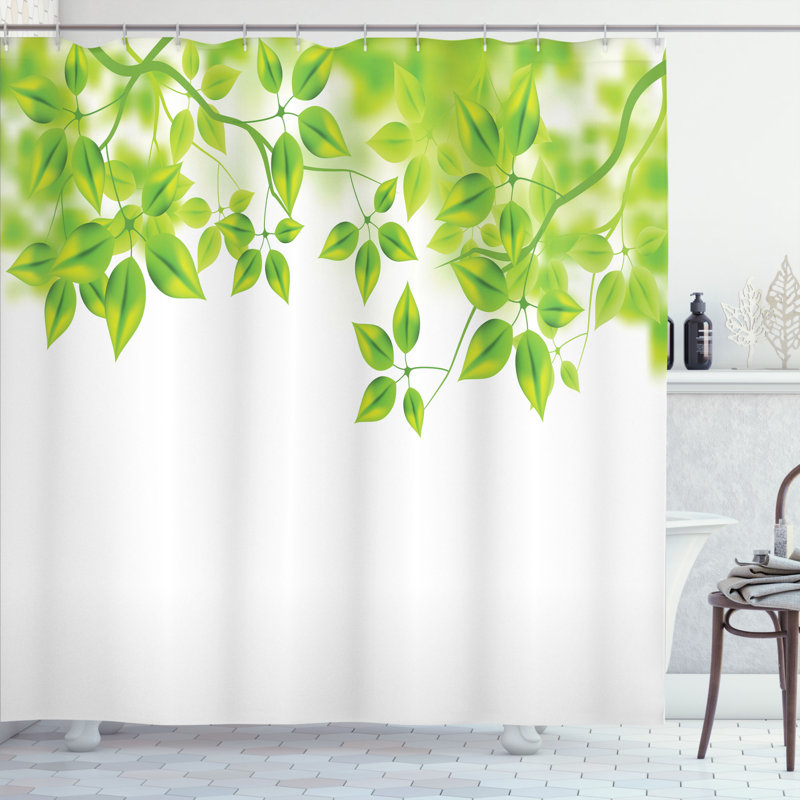 Shower Curtain with Hooks Included, 70" H x 69" W