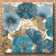 Art mural en verre acrylique «Blue and Gold Poppies I» par Studio W-101670718