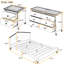 Ensemble de chambre à coucher 3 pièces avec lit plateforme et table de chevet avec commode-107130617